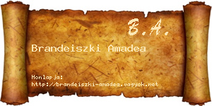 Brandeiszki Amadea névjegykártya