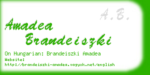 amadea brandeiszki business card